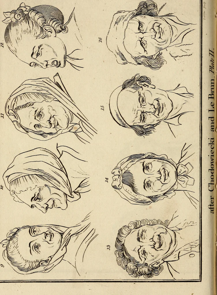 An illustration from Essays on physiognomy; calculated to extend the knowledge and the love of mankind, 1797, leaf 107