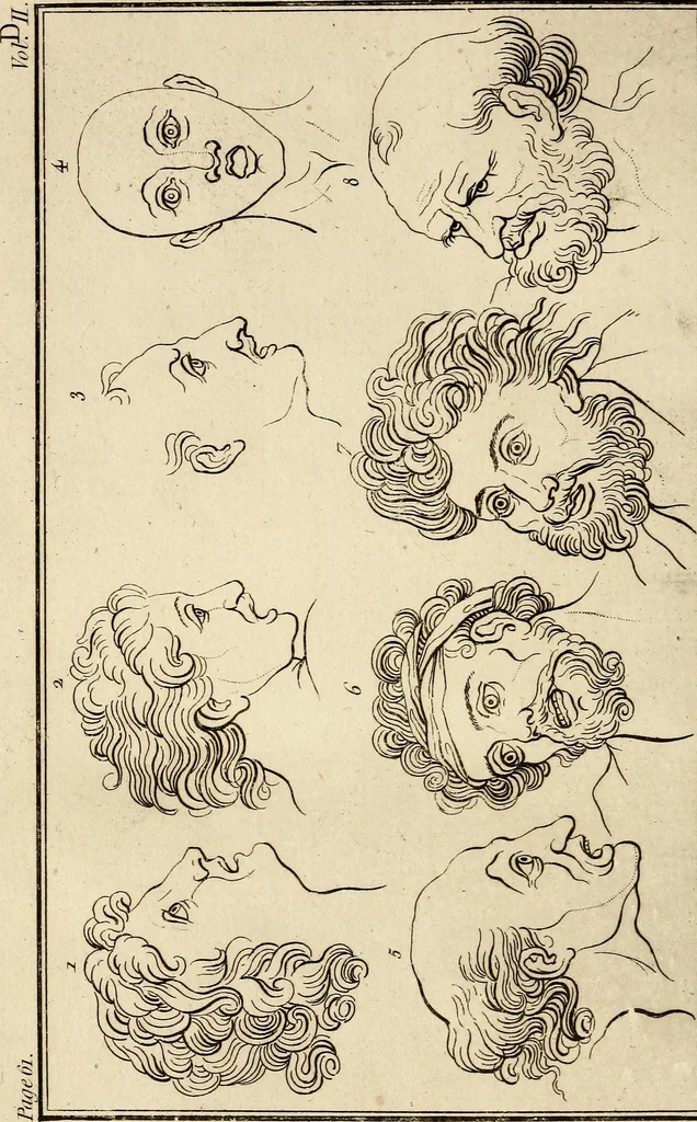 An illustration from Essays on physiognomy; calculated to extend the knowledge and the love of mankind, 1797, leaf 121