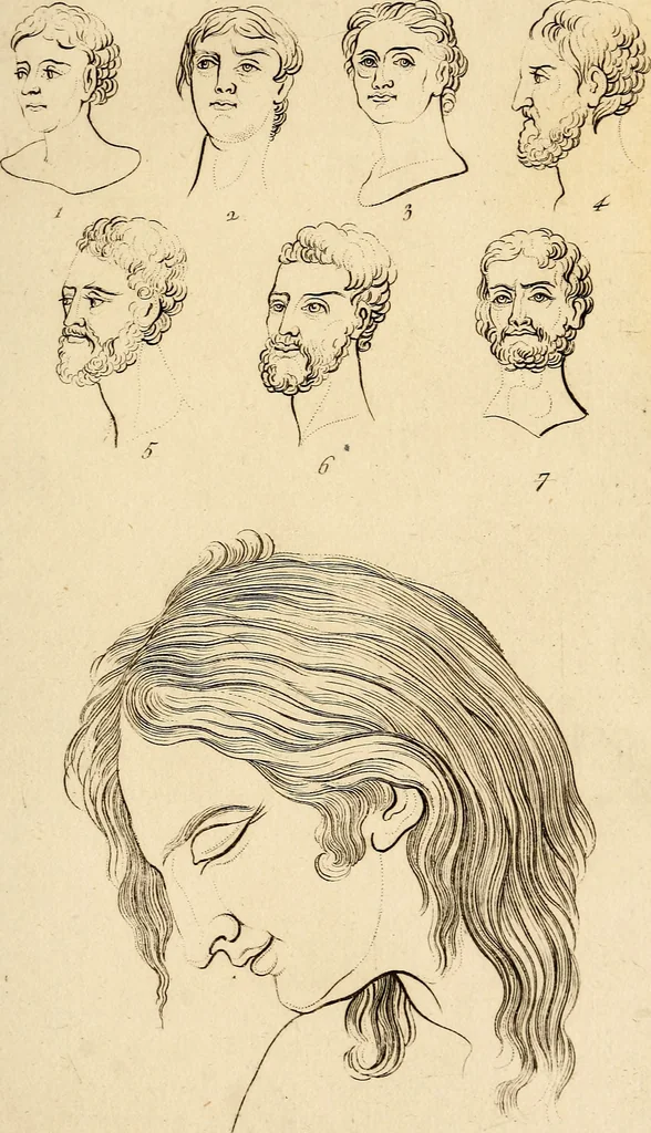 An illustration from Essays on physiognomy; calculated to extend the knowledge and the love of mankind, 1797, leaf 164