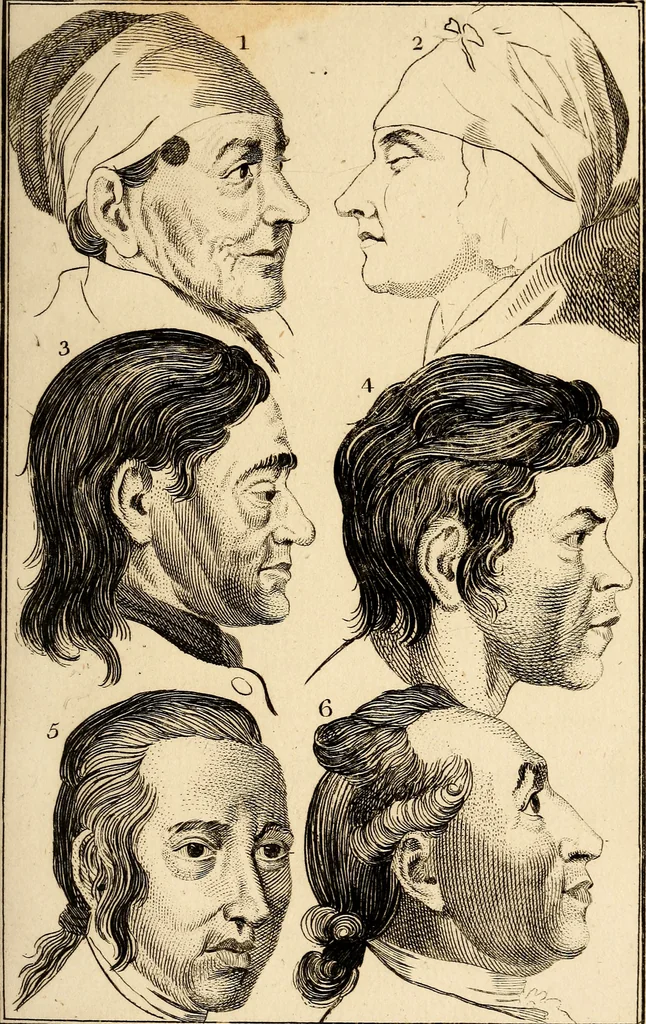 An illustration from Essays on physiognomy; calculated to extend the knowledge and the love of mankind, 1797, leaf 188