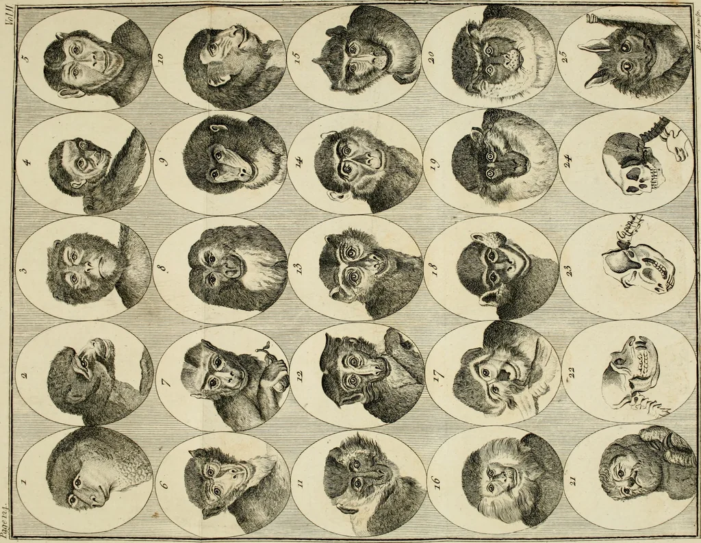 An illustration from Essays on physiognomy; calculated to extend the knowledge and the love of mankind, 1797, leaf 273