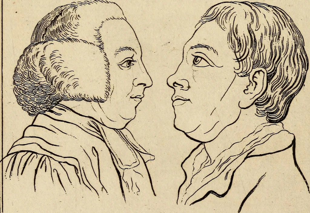 An illustration from Essays on physiognomy; calculated to extend the knowledge and the love of mankind, 1797, leaf 41