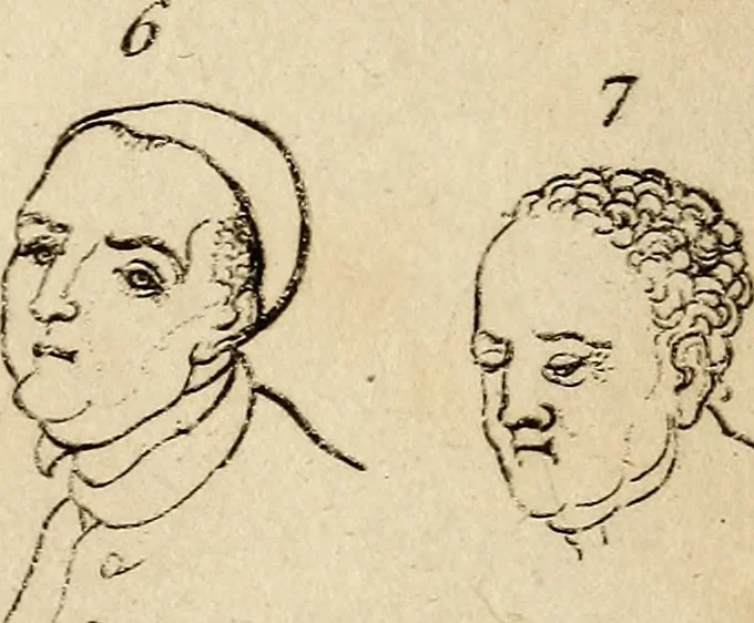An illustration from Essays on physiognomy; calculated to extend the knowledge and the love of mankind, 1797, leaf 47