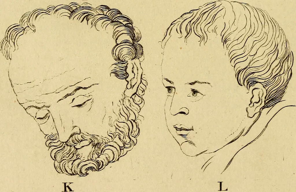 An illustration from Essays on physiognomy; calculated to extend the knowledge and the love of mankind, 1797, leaf 219