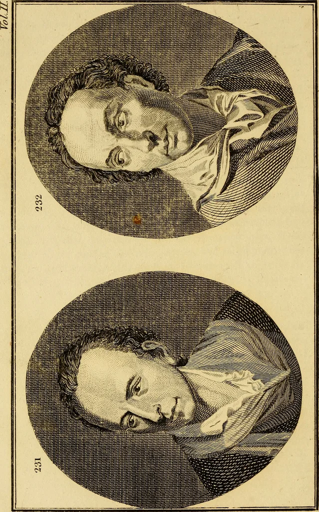 An illustration from Essays on physiognomy; calculated to extend the knowledge and the love of mankind, 1797, leaf 71