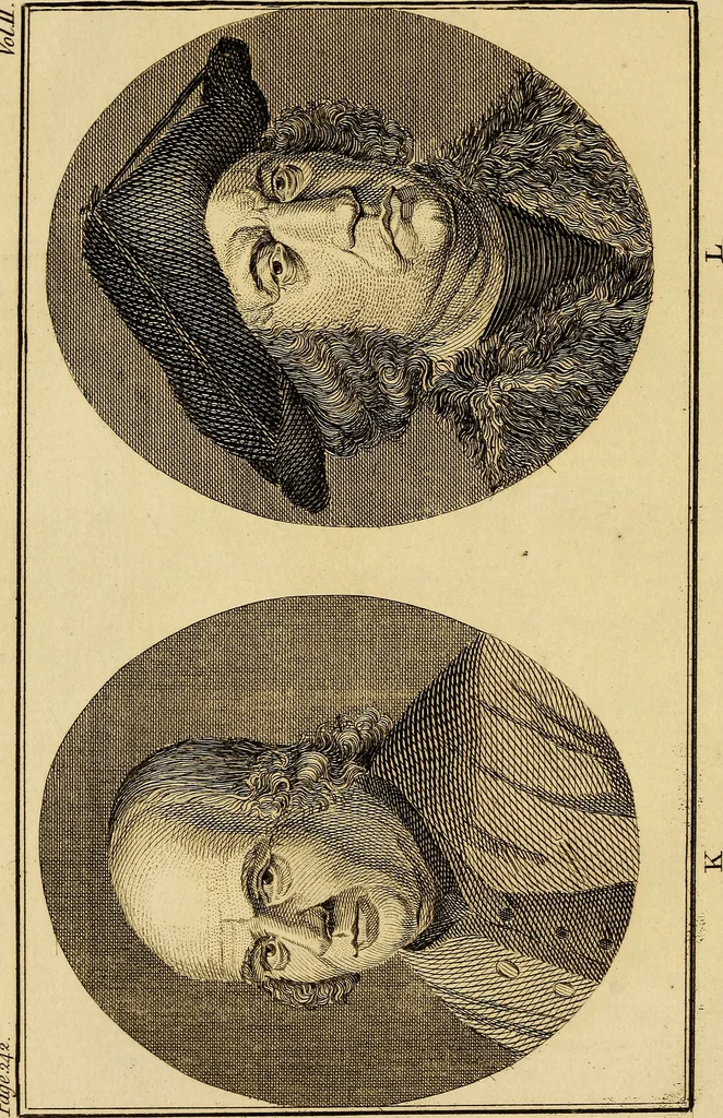 An illustration from Essays on physiognomy; calculated to extend the knowledge and the love of mankind, 1797, leaf 93