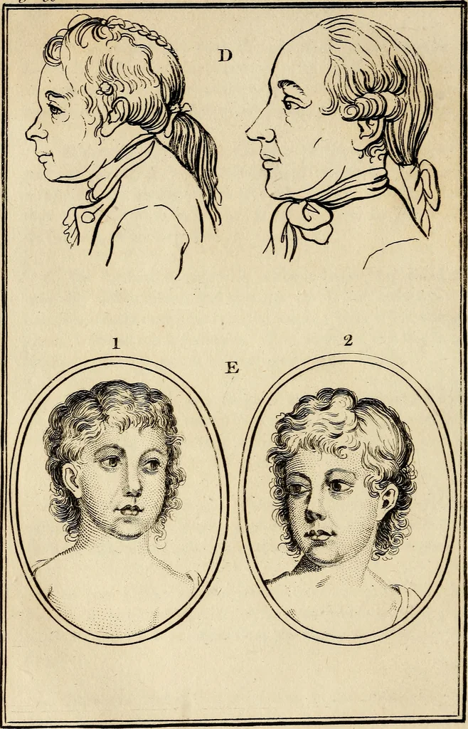 An illustration from Essays on physiognomy; calculated to extend the knowledge and the love of mankind, 1797, leaf 167