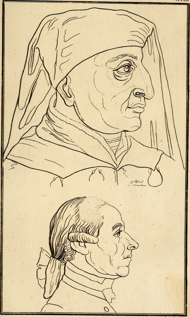 An illustration from Essays on physiognomy; calculated to extend the knowledge and the love of mankind, 1797, leaf 442