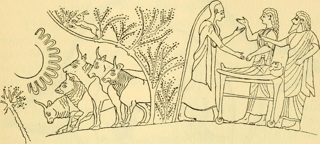 An illustration from Essays and studies presented to William Ridgeway : on his sixtieth birthday, 6 August, 1913, 1913, leaf 179