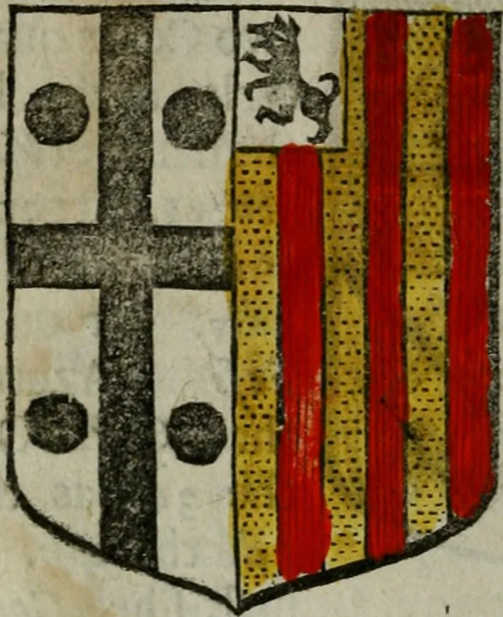 An illustration from An essay to heraldry in two parts. The first containing ... the body of heraldry: the second, honour civil and military; being a treatise of the nobility and gentry of England ... The whole illustrated with variety of ... sculptures .., 1684, leaf 295