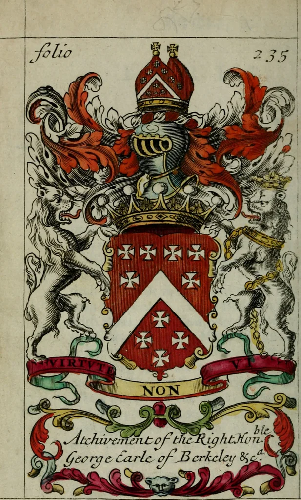 An illustration from An essay to heraldry in two parts. The first containing ... the body of heraldry: the second, honour civil and military; being a treatise of the nobility and gentry of England ... The whole illustrated with variety of ... sculptures .., 1684, leaf 331
