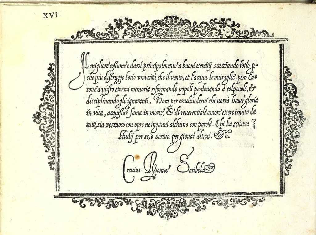 An illustration from Essemplare di piv sorti lettere, 1583, leaf 52
