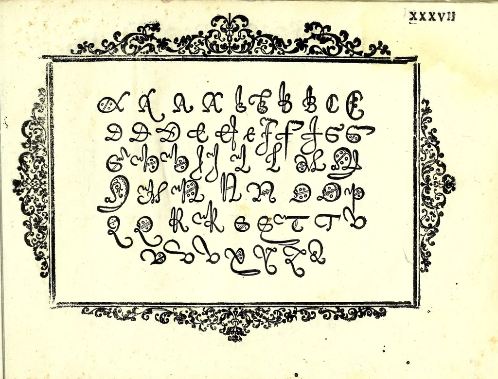 An illustration from Essemplare di piv sorti lettere, 1583, leaf 73