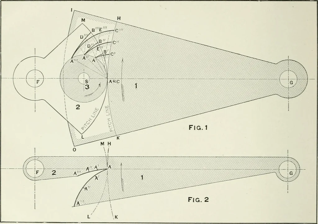 An illustration from The essentials of gearing; a text book for students and for self-instruction, containing numerous problems and practical formulas, 1911, leaf 120