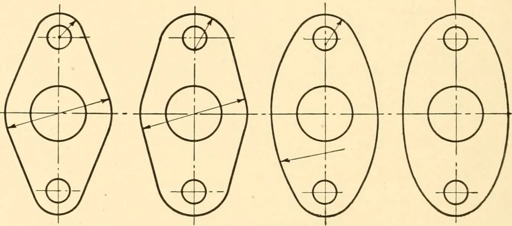 An illustration from Essentials of drafting; a text and problem book for apprentice, trade and evening technical schools, 1918, leaf 111