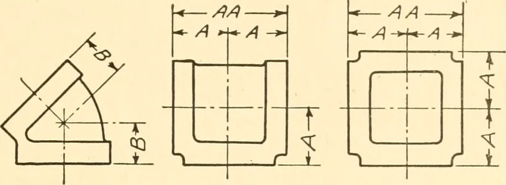 An illustration from Essentials of drafting; a text and problem book for apprentice, trade and evening technical schools, 1918, leaf 132
