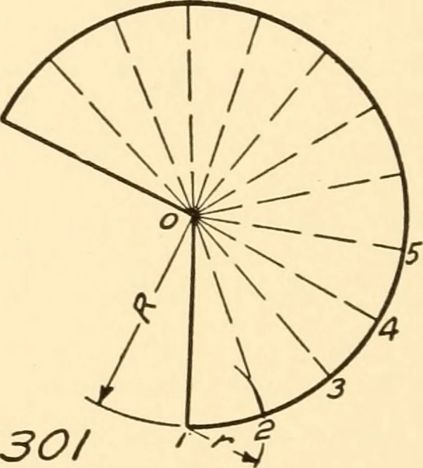 An illustration from Essentials of drafting; a text and problem book for apprentice, trade and evening technical schools, 1918, leaf 143