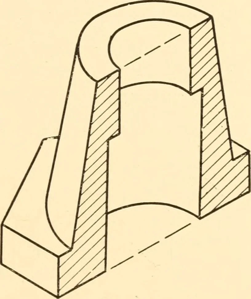 An illustration from Essentials of drafting; a text and problem book for apprentice, trade and evening technical schools, 1918, leaf 150