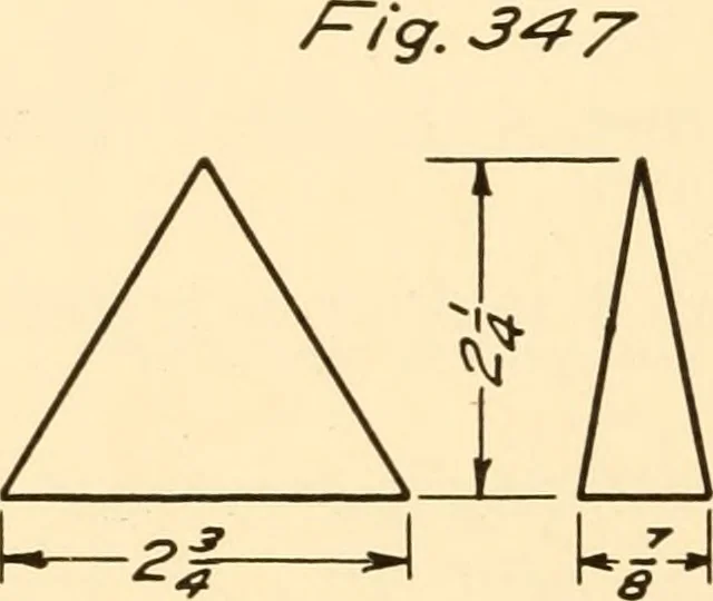 An illustration from Essentials of drafting; a text and problem book for apprentice, trade and evening technical schools, 1918, leaf 163