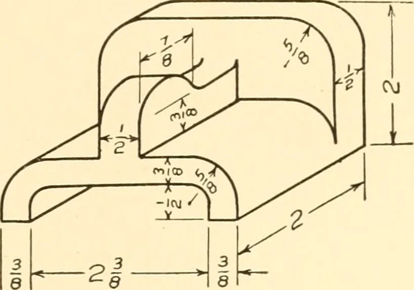 An illustration from Essentials of drafting; a text and problem book for apprentice, trade and evening technical schools, 1918, leaf 166