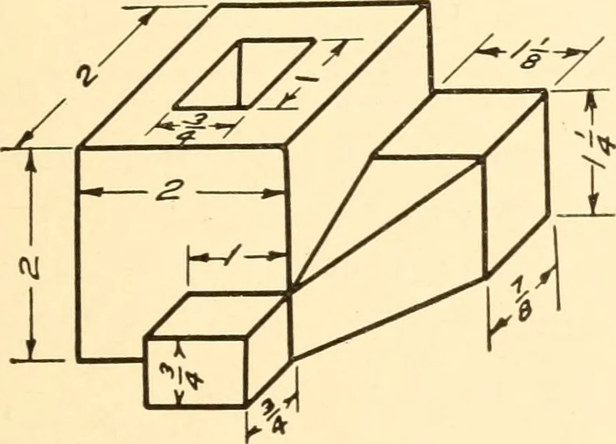 An illustration from Essentials of drafting; a text and problem book for apprentice, trade and evening technical schools, 1918, leaf 166
