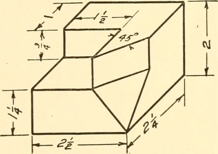 An illustration from Essentials of drafting; a text and problem book for apprentice, trade and evening technical schools, 1918, leaf 166