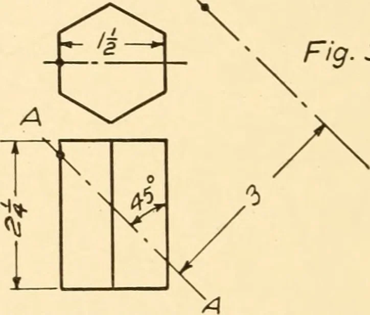 An illustration from Essentials of drafting; a text and problem book for apprentice, trade and evening technical schools, 1918, leaf 169