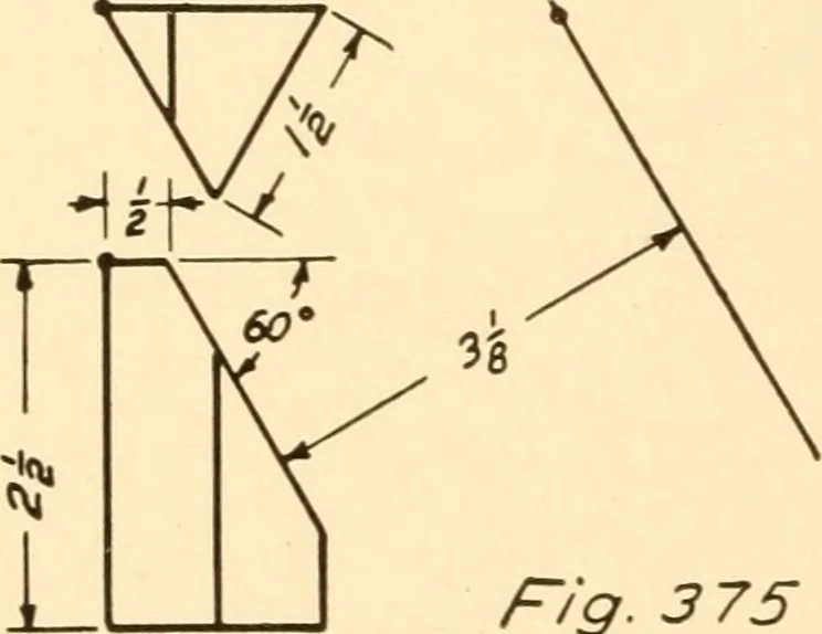 An illustration from Essentials of drafting; a text and problem book for apprentice, trade and evening technical schools, 1918, leaf 169