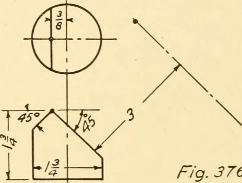 An illustration from Essentials of drafting; a text and problem book for apprentice, trade and evening technical schools, 1918, leaf 169