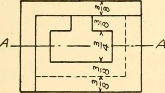 An illustration from Essentials of drafting; a text and problem book for apprentice, trade and evening technical schools, 1918, leaf 172