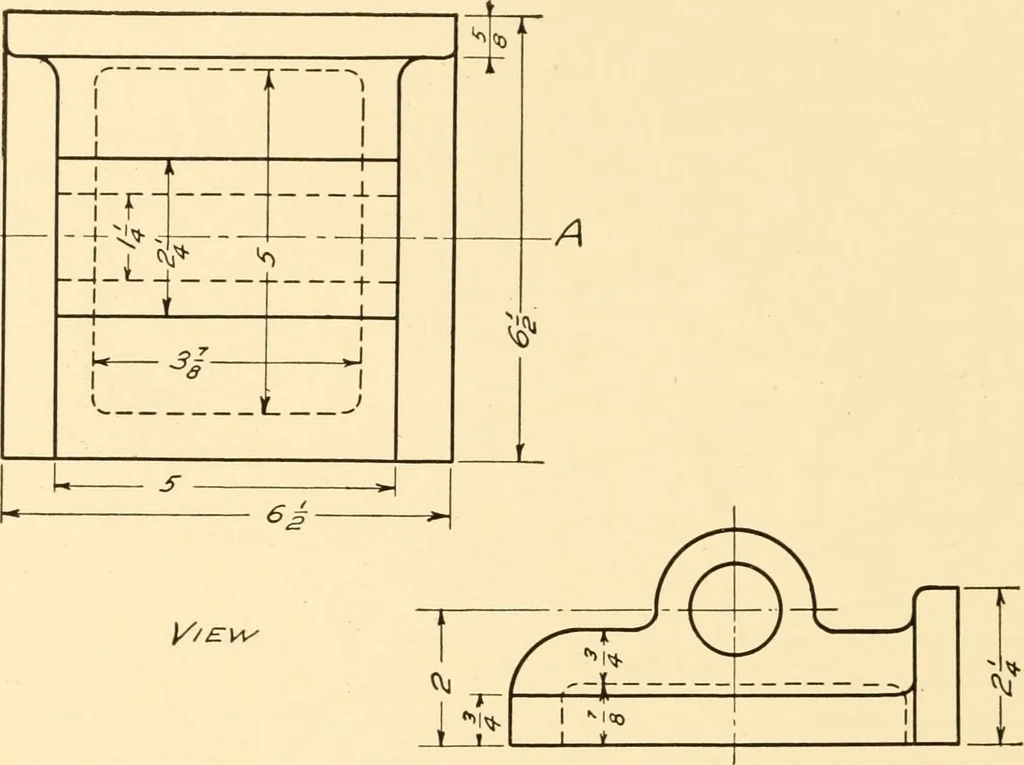 An illustration from Essentials of drafting; a text and problem book for apprentice, trade and evening technical schools, 1918, leaf 173
