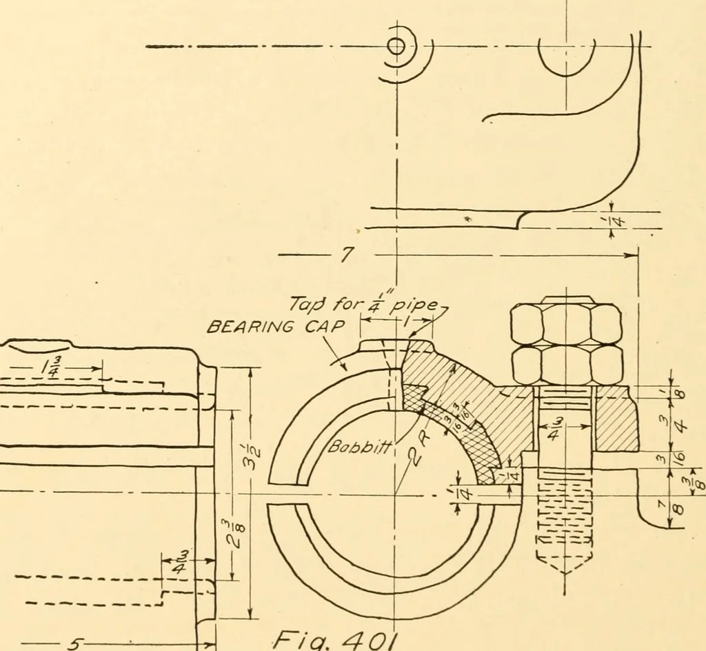 An illustration from Essentials of drafting; a text and problem book for apprentice, trade and evening technical schools, 1918, leaf 177