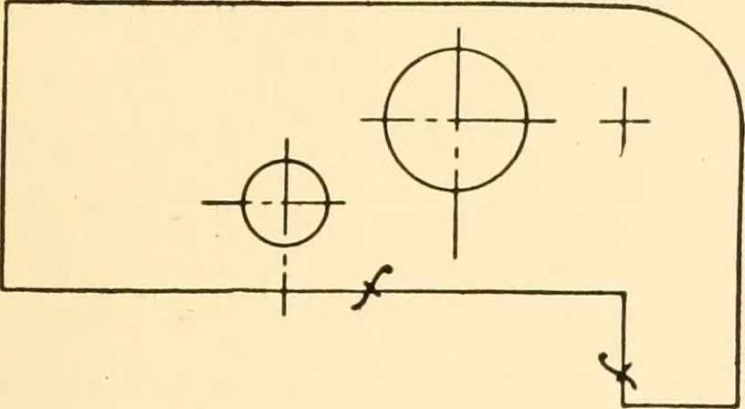 An illustration from Essentials of drafting; a text and problem book for apprentice, trade and evening technical schools, 1918, leaf 182