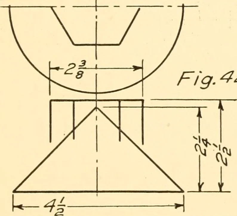 An illustration from Essentials of drafting; a text and problem book for apprentice, trade and evening technical schools, 1918, leaf 188
