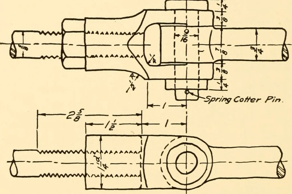 An illustration from Essentials of drafting; a text and problem book for apprentice, trade and evening technical schools, 1918, leaf 189
