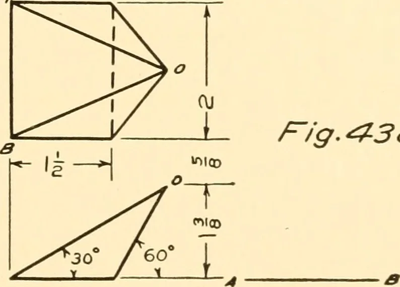 An illustration from Essentials of drafting; a text and problem book for apprentice, trade and evening technical schools, 1918, leaf 190