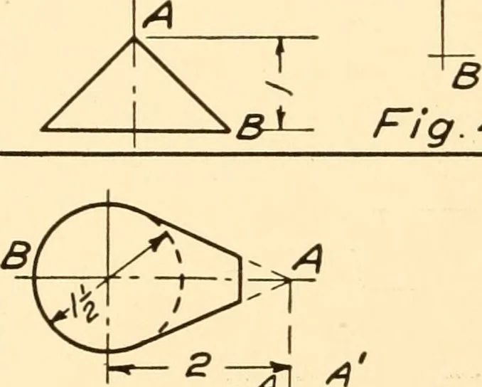 An illustration from Essentials of drafting; a text and problem book for apprentice, trade and evening technical schools, 1918, leaf 191
