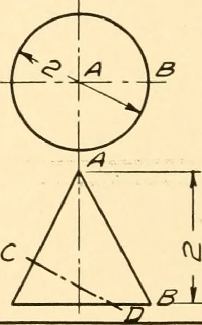 An illustration from Essentials of drafting; a text and problem book for apprentice, trade and evening technical schools, 1918, leaf 191