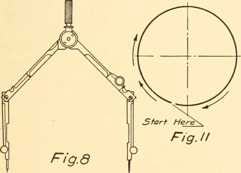 An illustration from Essentials of drafting; a text and problem book for apprentice, trade and evening technical schools, 1918, leaf 20