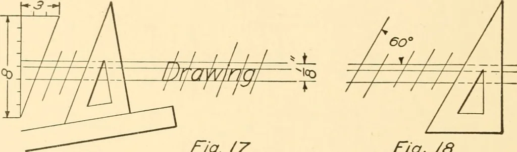 An illustration from Essentials of drafting; a text and problem book for apprentice, trade and evening technical schools, 1918, leaf 27