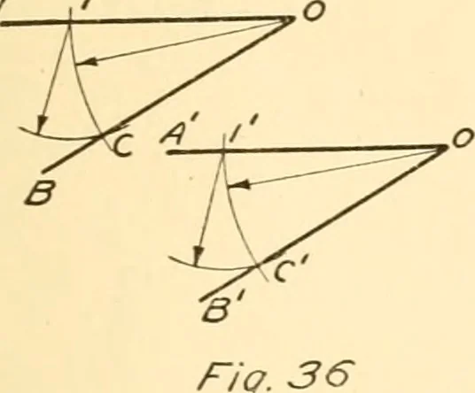 An illustration from Essentials of drafting; a text and problem book for apprentice, trade and evening technical schools, 1918, leaf 34