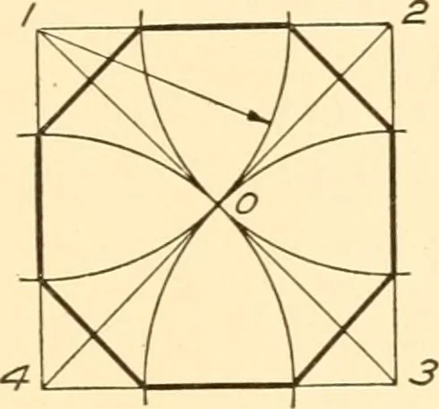 An illustration from Essentials of drafting; a text and problem book for apprentice, trade and evening technical schools, 1918, leaf 34