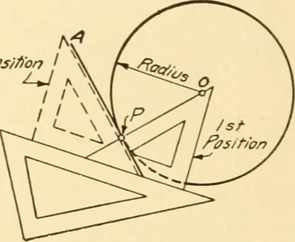 An illustration from Essentials of drafting; a text and problem book for apprentice, trade and evening technical schools, 1918, leaf 35