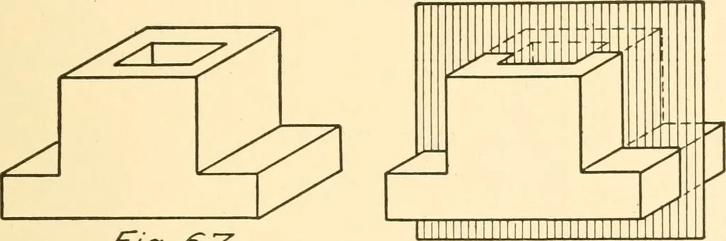 An illustration from Essentials of drafting; a text and problem book for apprentice, trade and evening technical schools, 1918, leaf 46