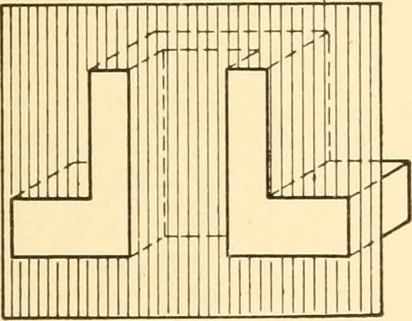 An illustration from Essentials of drafting; a text and problem book for apprentice, trade and evening technical schools, 1918, leaf 46