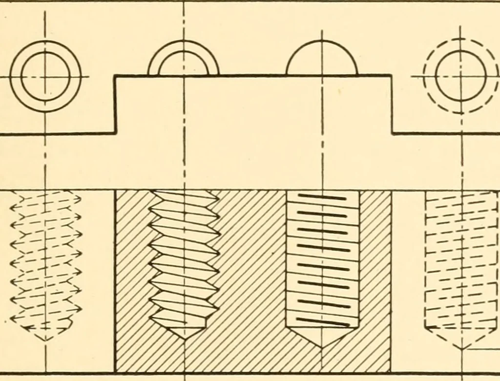 An illustration from Essentials of drafting; a text and problem book for apprentice, trade and evening technical schools, 1918, leaf 62