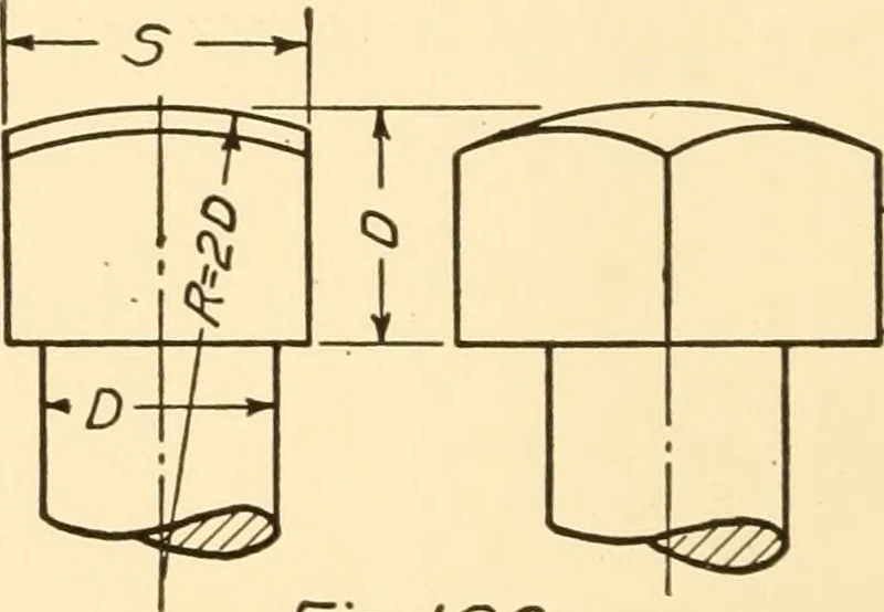 An illustration from Essentials of drafting; a text and problem book for apprentice, trade and evening technical schools, 1918, leaf 69