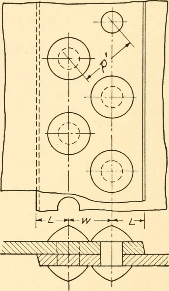 An illustration from Essentials of drafting; a text and problem book for apprentice, trade and evening technical schools, 1918, leaf 75