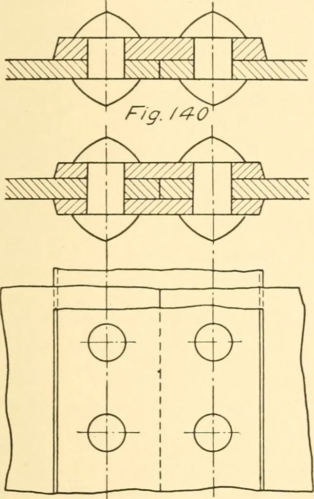 An illustration from Essentials of drafting; a text and problem book for apprentice, trade and evening technical schools, 1918, leaf 76