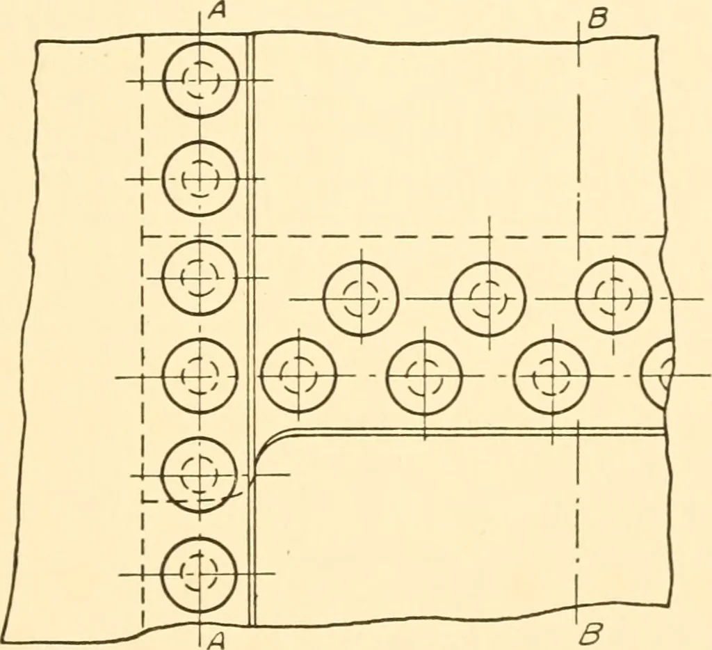 An illustration from Essentials of drafting; a text and problem book for apprentice, trade and evening technical schools, 1918, leaf 76